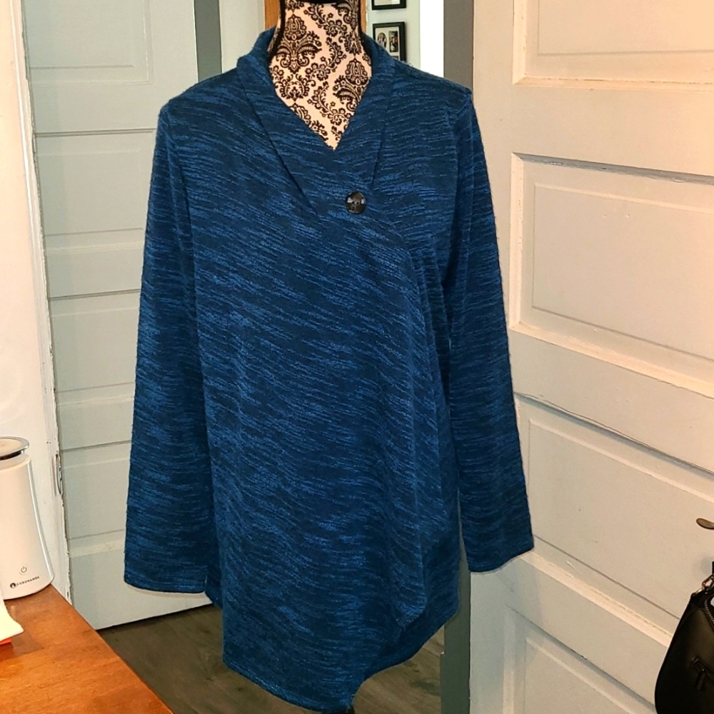 Single button sweater wrap